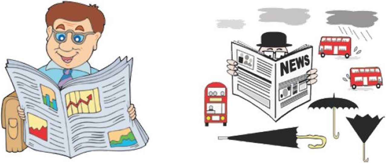 בתמונה: קוראים עיתון